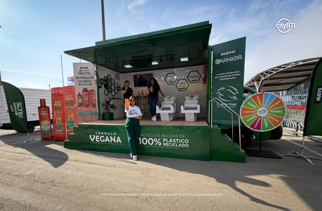 escenario movil y btl activacion spa movil garnier x citybtl
