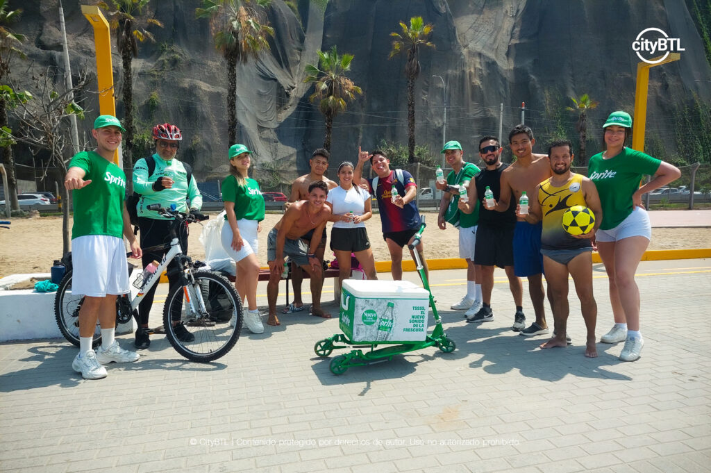 sprite citybtl activacion en playas publicidad